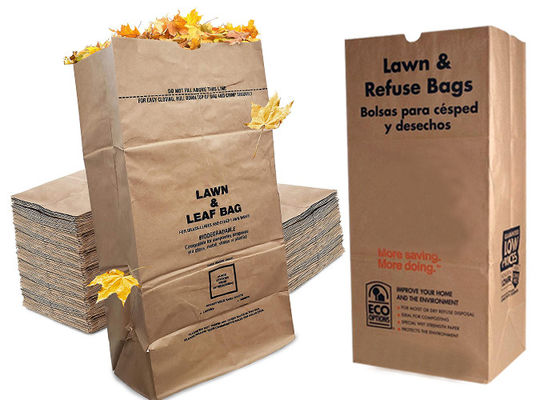 30 grandi sacchi di carta dei rifiuti di Gal Biodegradable Kraft Paper Bags 120gsm