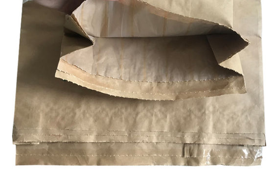 I sacchi di carta di 25KG Multiwall Kraft pizzicano inferiore per l'imballaggio del materiale della polvere