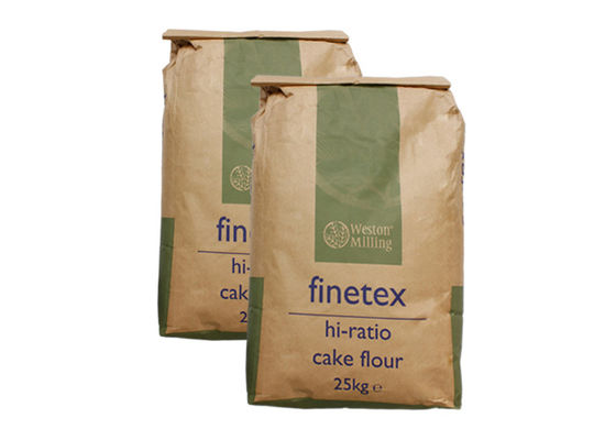 Bianco inferiore d'imballaggio o Brown di pizzico del sacco di carta della farina del commestibile 10kg 15kg 20kg