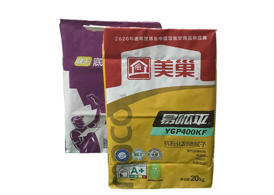 sacchi di carta di 4ply Multiwall Kraft per la polvere resistente del mastice dell'acqua