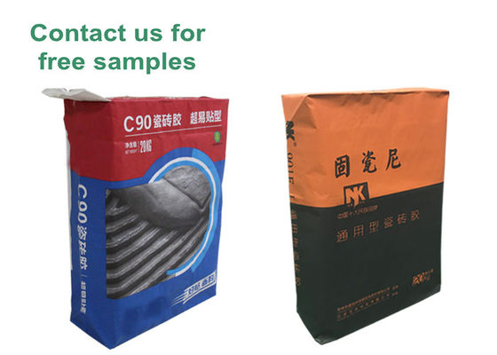 25kg 50kg Logo Print sacco della valvola della carta kraft di 3 della piega sacchi di carta di Multiwall Kraft