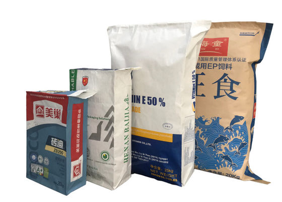 Sacco di carta riciclato amichevole eco- della farina di frumento del commestibile della borsa della carta kraft di Multiwall