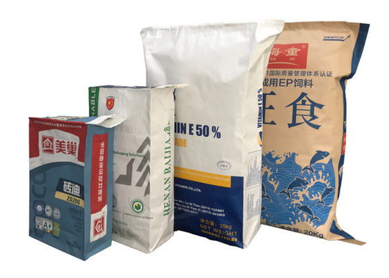 3 strati hanno personalizzato la borsa di carta d'imballaggio riciclabile resistente all'uso della valvola del fertilizzante