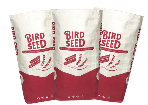 Sacchi di carta di Multiwall 25kgs Kraft Brown 2 strati/3 strati