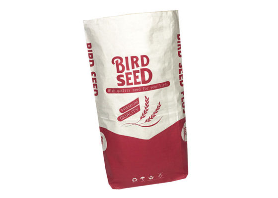 I sacchi di carta stampati colore a prova d'umidità amichevole di 2 pieghe multi 10kg Kraft di Eco per il carbone del carbone