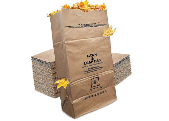 Sacco per la spazzatura in carta compostabile Kraft Eco Friend marrone a doppio strato