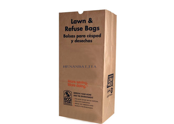 Sacco per la spazzatura in carta compostabile Kraft Eco Friend marrone a doppio strato
