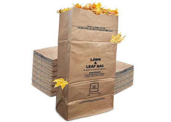 I sacchi di carta del prato inglese dell'immondizia della cucina dei sacchi di carta di Brown Multiwall Kraft hanno riciclato