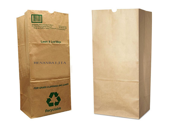 Borsa concimabile della carta straccia dell'iarda dei grandi del prato inglese della foglia rifiuti di carta biodegradabili dei sacchi di carta