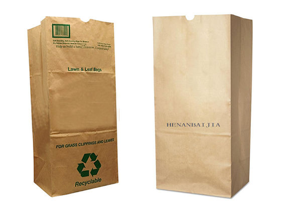Sacchetti di carta Kraft Brown Prato Biodegradabili Apertura facile