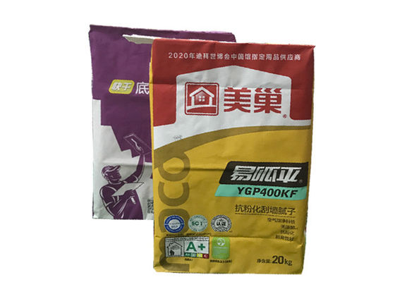 sacco di carta d'imballaggio del cemento di carta kraft delle borse 50kg del cemento della valvola della carta kraft di 25kg