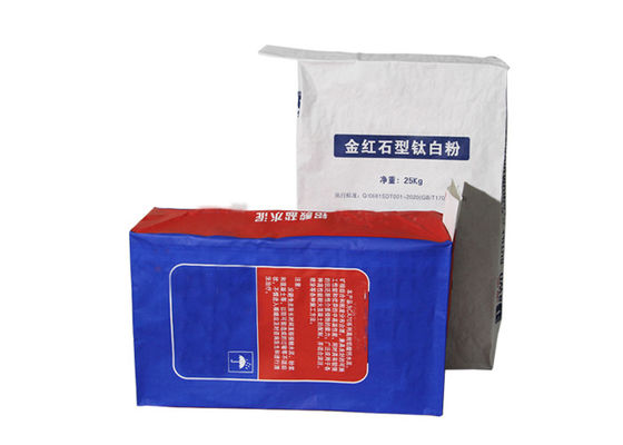 la borsa 20kg 25kg della carta kraft di 25kg ha personalizzato la borsa dell'imballaggio della farina di carta kraft