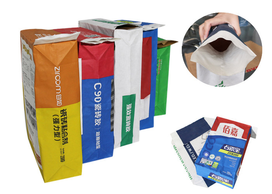 Sacchi di carta di Multiwall della polvere del tè di Logo Custom Printing Food Material con il film o la fodera del PE