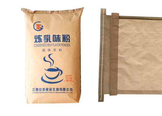 Sacchi di carta inferiori duri di carta 20kg delle borse del mestiere estendibile del sacco del sacco di carta 25kg della farina di frumento