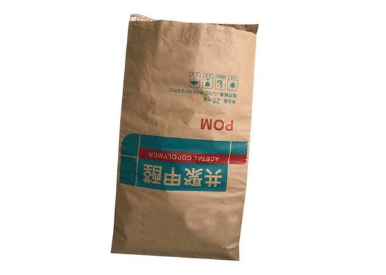 Prestazione biodegradabile della stalla di grande capacità dei sacchi di carta 25kg 50kg di Multiwall Kraft