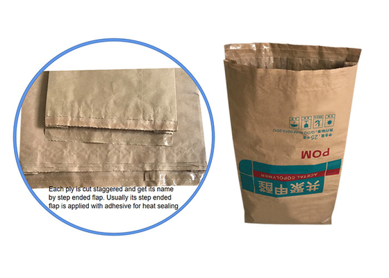 Il commestibile bianco di Brown Multiwall carta kraft le borse termosaldate per l'imballaggio della gelatina