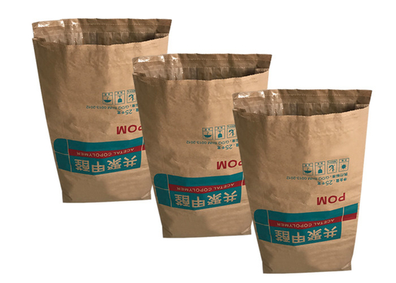 25kg 20kg 2 sacchi fodere del PE + strato 3 o di strato di Multiwall dei sacchi di carta di Brown di carta kraft