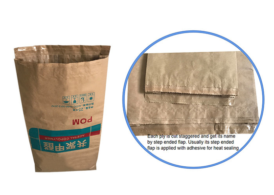 sacco di carta d'imballaggio degradabile di 20kg 25kg per di latte in polvere dell'amido della farina della fecola di patate