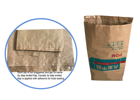 Borsa di carta kraft del commestibile grande per la polvere del rotolo dei vermicelli cotta a vapore farina