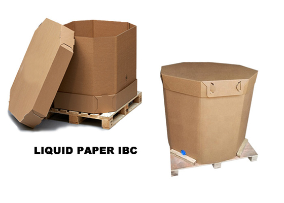 Contenitore liquido di carta riciclabile 220l del carro armato del pacchetto IBC con la valvola