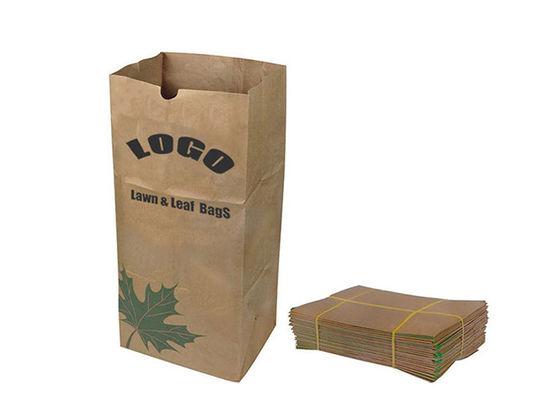 Sacchi di carta resistenti Brown del prato inglese di carta kraft 30 galloni di iarda di foglia dello spreco
