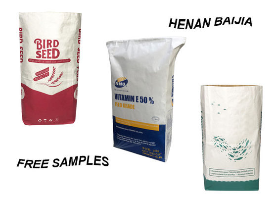 La borsa d'imballaggio di carta kraft dell'industria 3ply impermeabilizza riciclabile con pe