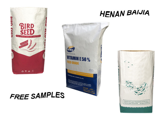 Abitudine del carbone sacchi di carta kraft di 3 pieghe 25kg biodegradabile
