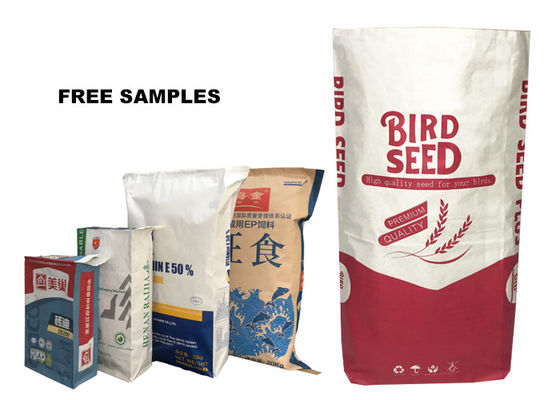 5kg 10kg 15kg 20kg 20LB 2 strati o sacchi di carta multi parete a 3 pieghe per l'imballaggio della farina