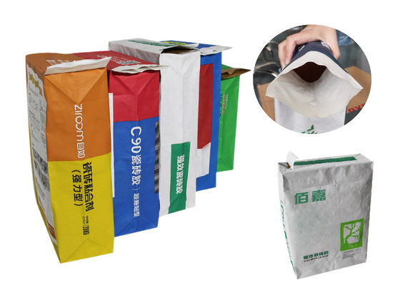 L'imballaggio incollato della carta kraft di Multiwall della valvola insacca 25kg per polvere chimica