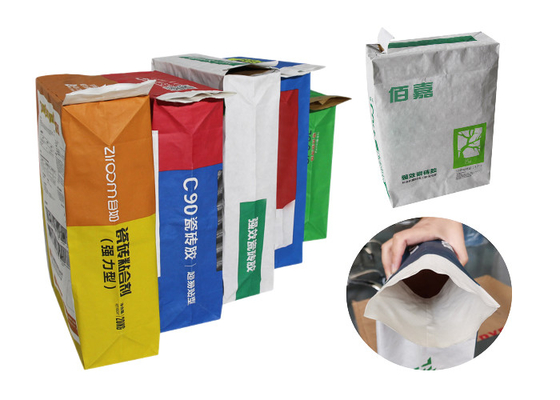 Borsa d'imballaggio a più strati 20kg 25kg dei sacchi di carta di Multiwall della valvola incollata dimensione su ordinazione