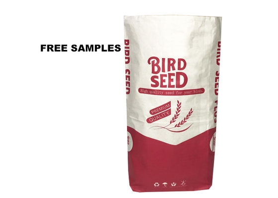 Borsa d'imballaggio di carta assorbente stampata su ordinazione 15kg 20kg di caduta liquida