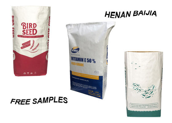 Commestibile inferiore dei sacchi di carta del quadrato su ordinazione per di latte in polvere