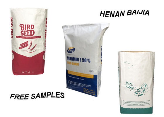 I sacchi di carta bianchi di Multiwall Kraft del commestibile di Brown hanno saldato a caldo i sacchi di carta